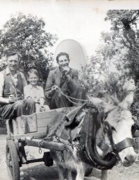 Dad&#039;s Brother Robert Reid (Robin) Adair &amp; Kate in Keenaghan (1950)
