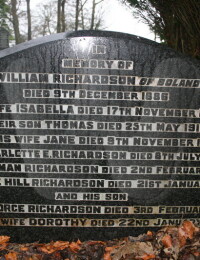 Grave of William Richardson &amp; Isabella