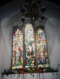 Window dedicated to Sir Percy Burrell at St. George&#039;s Church, West Grinstead, West Sussex, England.