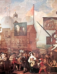 Southwark Fair - painted by William Hogarth and dated 1733.