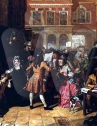 William Hogarth&#039;s depiction of the South Sea Bubble - by Edward Matthew Ward. The painting can be seen at the Tate Gallery.