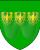 The coat of arms retroactively assigned to Owain Gwynedd were: Vert, three eagles displayed in fess Or.