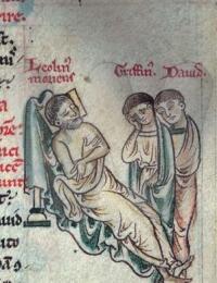 Llywelyn the Great with his sons Gruffydd and Dafydd.