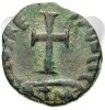 Galla Placidia on a coin struck by her son Valentinian III. On the reverse, a cross (typical of all the coinage referring to Galla Placidia) stands for her Christian faith.