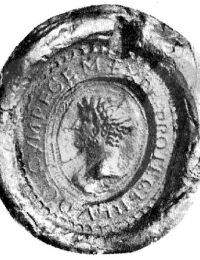 Seal with Louis&#039; inscription and effigy.