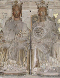 A statue in the Cathedral of Magdeburg that is often assumed to represent Otto and Edith.
