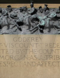 Inscription to Godfrey Morgan, the 1st Viscount Tredegar.