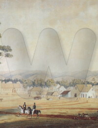 Adelaide and Holy Trinity Church as viewed south-east from North Terrace in 1839.