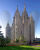 Salt Lake Temple is the centerpiece of the 10-acre Temple Square in Salt Lake City, Utah.