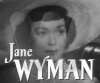 Wyman in the trailer for the film Stage Fright (1950).