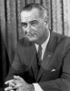 Lyndon Baines Johnson, 36th President of the United States (1963-1969).