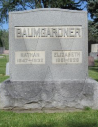 Nathan &amp; Elizabeth Baumgardner&#039;s Gravestone.