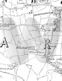 1847 map of part of Farnworth showing Highfield Hall.